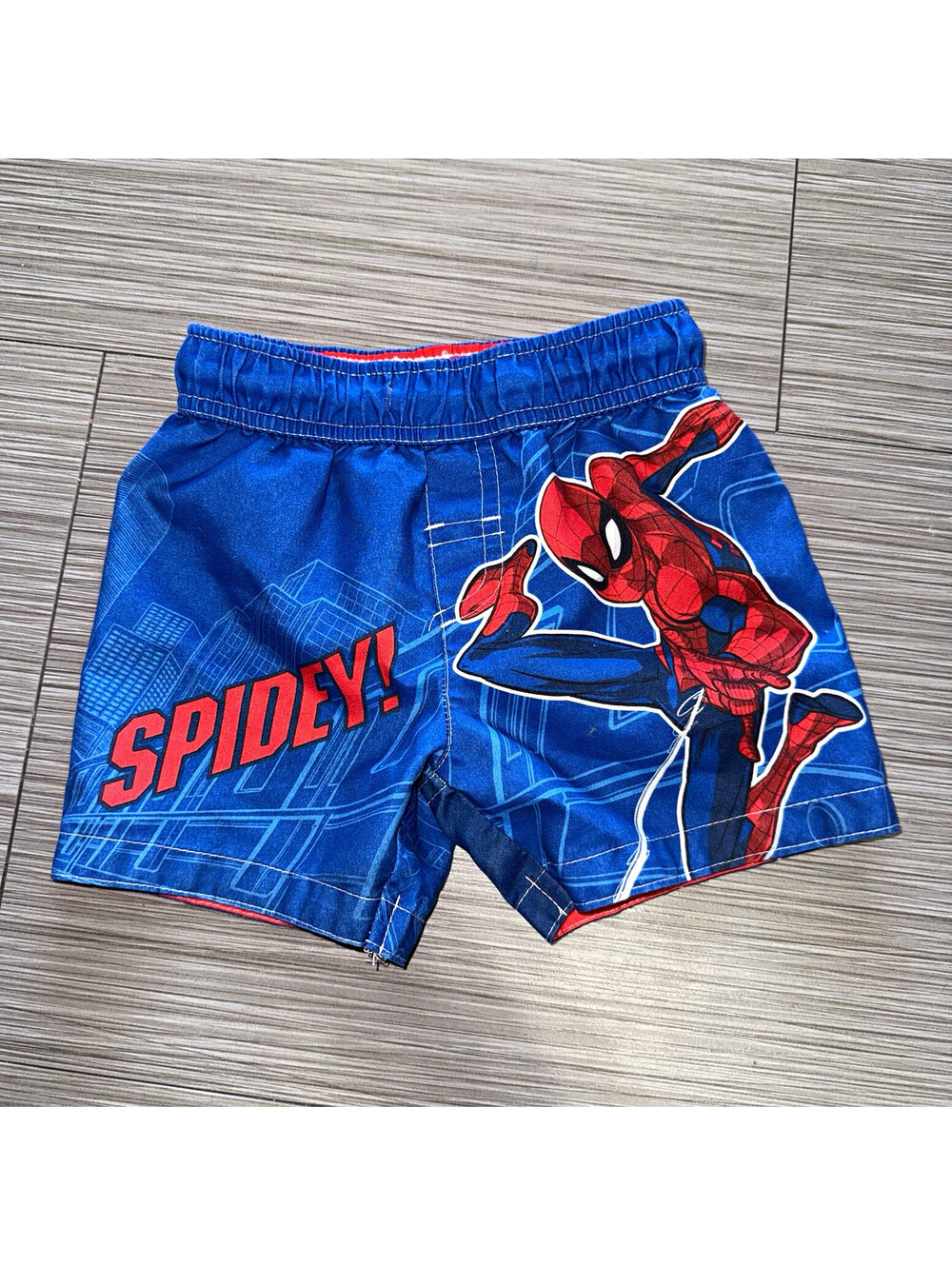 Marvel Spider-Man Swim Trunks 2T Boys Spidey Blue Superhero Board Shorts